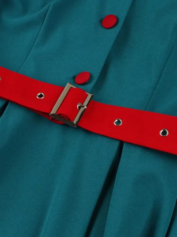 Robe trapèze vintage années 1950 pour femme sans manches à col idéale pour un tea party.