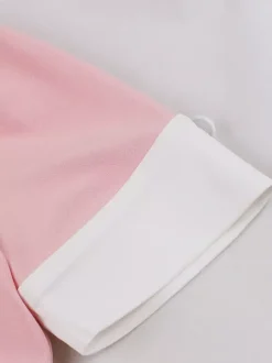Robe trapèze vintage années 50 à imprimé fruits col contrastant manches bouffantes et ceinture