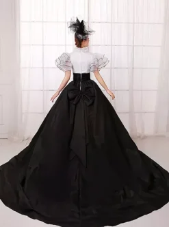 Robe Vintage Costume victorien Ball Opéra robe noire costumes rétro femmes Halloween