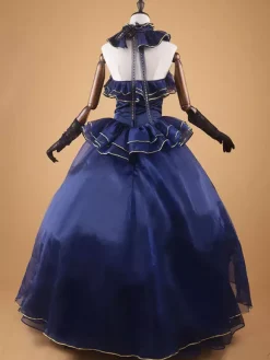 Robe Vintage Opéra Costume Rétro Bleu Marine Foncé Robe De Bal À Volants Vintage Halloween