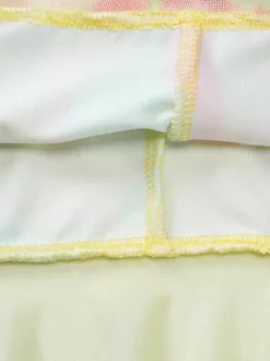 Robe bustier mini fleurie pour femme - Robe de soirée jaune sexy sans bretelles dos nu moulante à volants - Collection été plage 2026