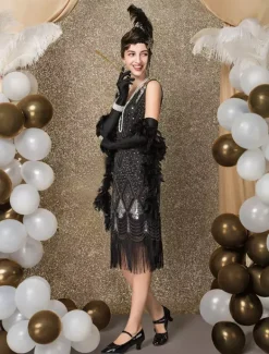 Robe Charleston Robe Année 20 Costume Vintage Robe Rétro Robe Great Gatsby Déguisements Halloween Bourgogne
