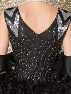 Robe Charleston Robe Année 20 Costume Vintage Robe Rétro Robe Great Gatsby Déguisements Halloween Bourgogne