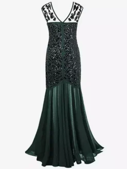 Robe charleston robe vintage 1920s Costume Gatsby Robes Flapper paillettes Déguisements Halloween