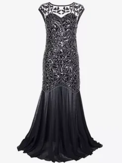 Robe charleston robe vintage 1920s Costume Gatsby Robes Flapper paillettes Déguisements Halloween