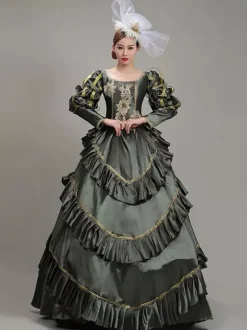 Robe Classique Polyester Manches Longues Robes Classiques Gris Foncé