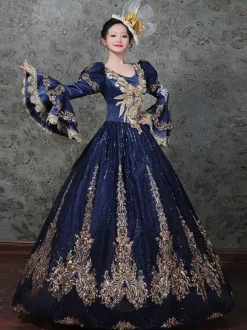 Robe Classique Polyester Manches Longues Robes Classiques Vert