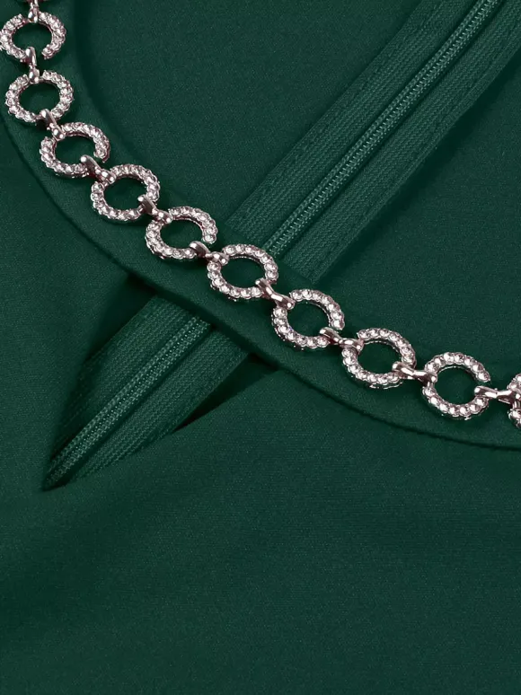 Robe cocktail swing vintage années 1950 manches courtes style rétro femme
