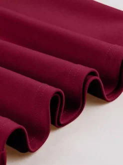 Robe cocktail trapèze à manches courtes et col en V froncé pour femme 2026