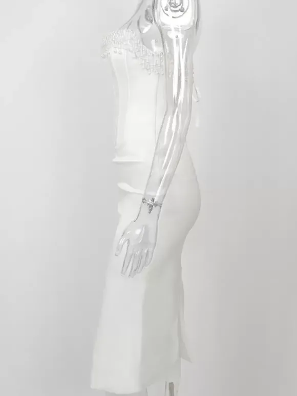 Robe Corset Frange Plissée À Lacets Dos Bal Fête D'anniversaire Robes Midi