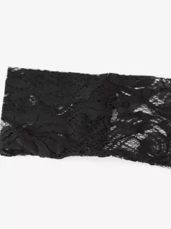 Robe courte en dentelle transparente patchwork pour femme - Robe moulante à col montant et épaules rembourrées - Tenue de soirée printanière 2026