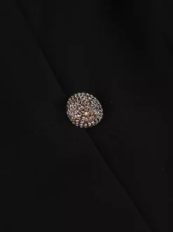 Robe courte à manches bouffantes pour femme style rétro chic - Noir élégant col montant coupe moulante - Idéale pour le printemps 2026