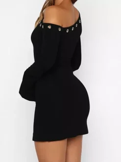 Robe courte moulante asymétrique pour femme (2026)