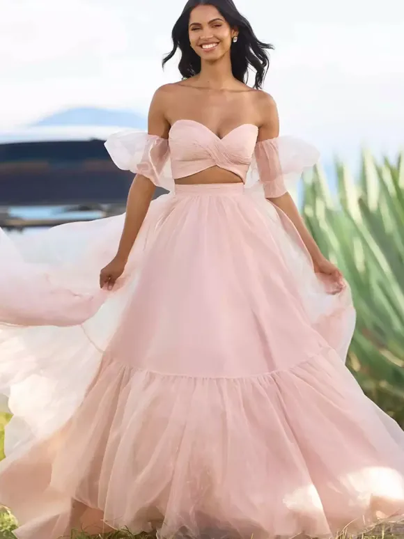 Robe de bal col en c艙ur robe de bal sans manches robes de soirée plissées