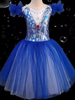 Robe de ballet pour enfants tutu de ballerine de différentes couleurs pour la performance robe de danse du cygne