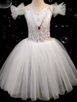 Robe de ballet pour enfants tutu de ballerine de différentes couleurs pour la performance robe de danse du cygne