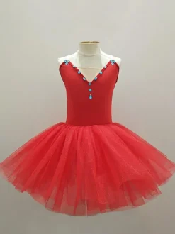 Robe de Ballet rose fille enfant ballerine strass dentelle dentelle Polyester robe ensemble vêtements de Performance