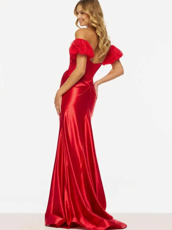 Robe de bal sirène col en V dentelle balayage dentelle robes de soirée formelles