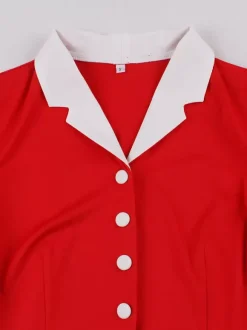 Robe de cocktail swing vintage années 1950 pour femme sans manches style rétro