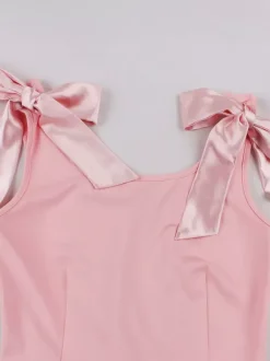 Robe de cocktail swing vintage années 1950 pour femme sans manches style rétro