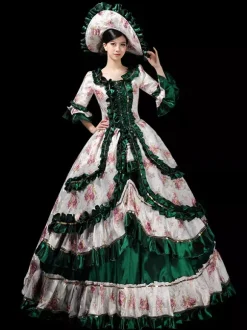 Robe de cour royale européenne pour femme robe de bal victorienne vintage élégante costume de photographie de princesse et robe de spectacle sur scène