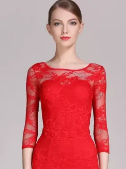 Robe de danse pour femme body en maille et dentelle pour concours de danse de salon