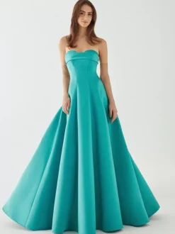 Robe de demoiselle d'honneur ligne a longueur au sol fermeture éclair tissu satiné robe de soirée de mariage