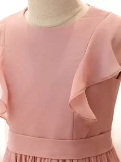 Robe de demoiselle d'honneur sans manches en ivoire douce