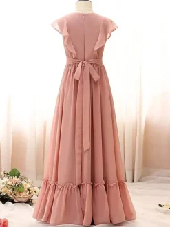 Robe de demoiselle d'honneur sans manches en ivoire douce