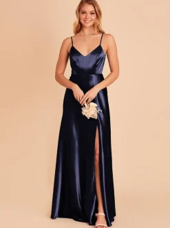 Robe de demoiselle d'honneur trapèze longueur au sol dos nu en tissu satiné robe de soirée de mariage