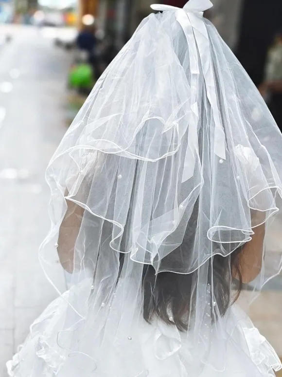 Robe de mariée Lolita Accessoires Lolita Noeuds blancs Volants Fibre de polyester Couvre-chef Dentelle Divers