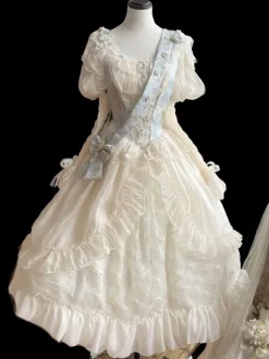 Robe de Mariée Lolita Accessoires Lolita Ecru Blanc Polyester Accessoire Divers