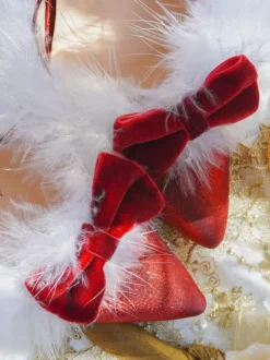 Robe de mariée Lolita Chaussures Lolita N艙uds rouges Escarpins Lolita à talon aiguille