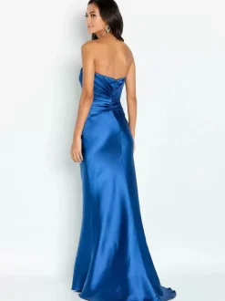 Robe de mariée mère de la mariée sans bretelles demi-manches sirène longueur cheville robes d'invitées pour mariage