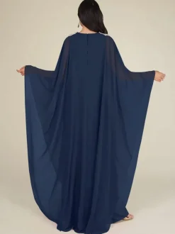 Robe de mariée pour mère col en V sans manches ligne a avec des appliques robes d'invitées de mariage