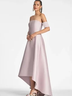 Robe de mariée pour mère de la mariée décolleté manches courtes ligne A plissée longueur au sol robes d'invitées pour mariage