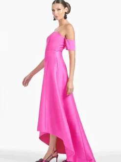 Robe de mariée pour mère de la mariée décolleté manches courtes ligne A plissée longueur au sol robes d'invitées pour mariage