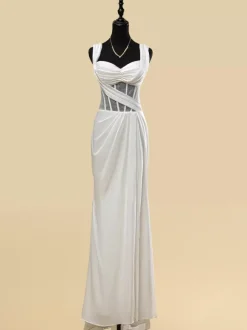 Robe de mariée simple robe de bal décolleté en c艙ur sans manches découpe 20 cm