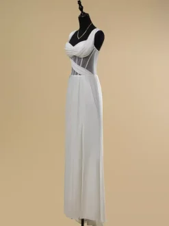 Robe de mariée simple robe de bal décolleté en c艙ur sans manches découpe 20 cm