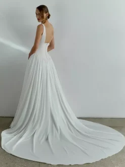 Robe de mariée simple taille basque robe de bal col carré sans manches 50 cm robes de mariée