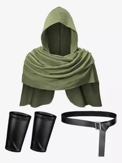 Robe de moine marron pour homme tunique médiévale de moine avec capuche costume de GN Renaissance avec ceinture