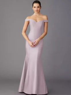 Robe de mère à col en c艙ur sans manches ligne a longueur au sol robes d'invitées pour mariage