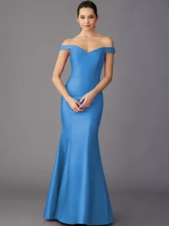 Robe de mère à col en c艙ur sans manches ligne a longueur au sol robes d'invitées pour mariage