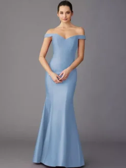 Robe de mère à col en c艙ur sans manches ligne a longueur au sol robes d'invitées pour mariage