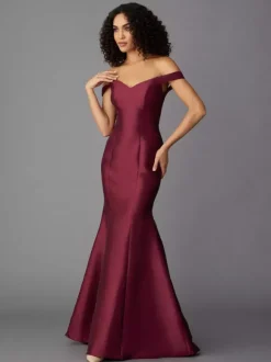 Robe de mère à col en c艙ur sans manches ligne a longueur au sol robes d'invitées pour mariage