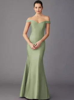 Robe de mère à col en c艙ur sans manches ligne a longueur au sol robes d'invitées pour mariage