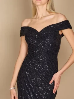 Robe de mère de mariée épaules dénudées sans manches gaine longueur aux genoux robes d'invitées pour mariage
