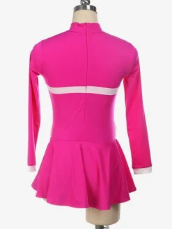 Robe De Patinage Rose Costumes De Danse Velours Coréen