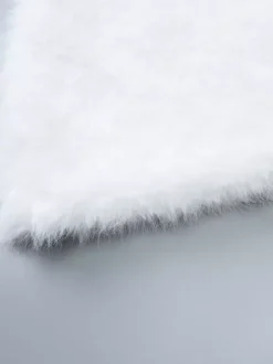 Robe de soirée blanche en polyester sans manches à bretelles et col montant