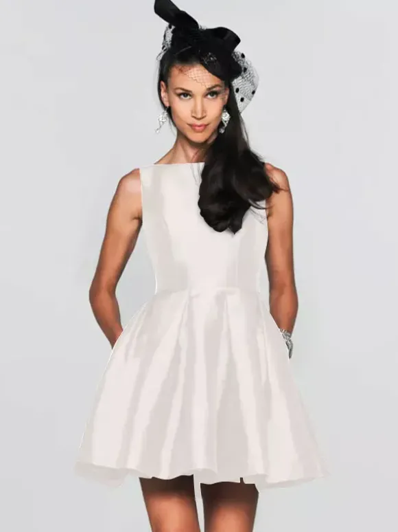 Robe de soirée cocktail mariage petite robe noir dos nu